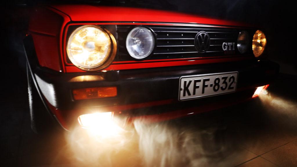 Video production for Car dealership Autoliike Kymppi Plus Oy about the classic car Volkswagen Golf GTI Mk2
